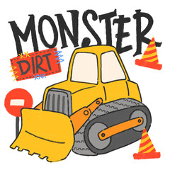 Cute little monster dirt illustration © Adam
