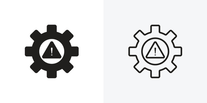 Technical warning vectors icons pack for apps and Ui Ux desigs