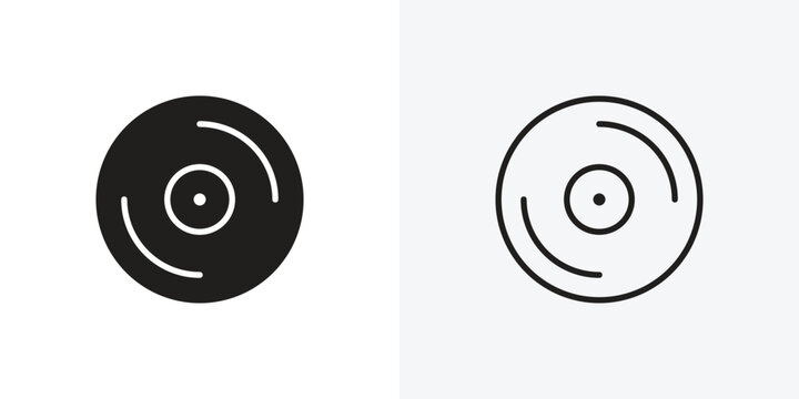 Vinyl vectors icons pack for apps and Ui Ux desigs