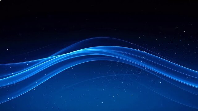 Blue abstract wave with stars
