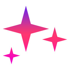 Obraz premium AI Sparkle Star Icon, Glow Shine Light Symbol