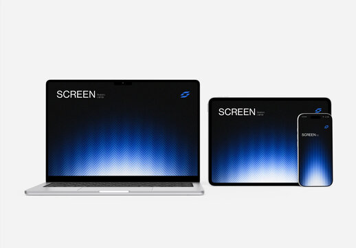 Laptop Tablet Mobile Mockup