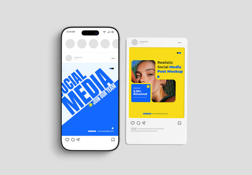 Social Media Post Mockup Template