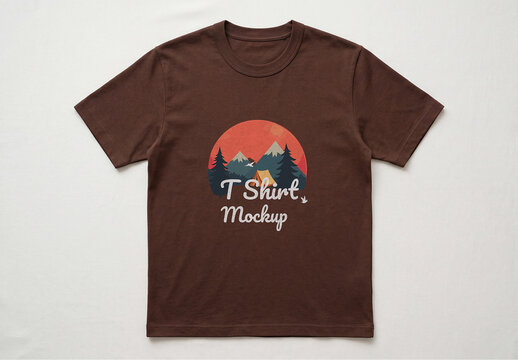 T-Shirt Mockup on White Background