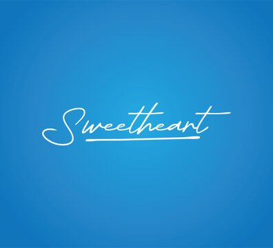 Sweetheart Handwritten Script Signature Typography Vector Minimal Elegant Design