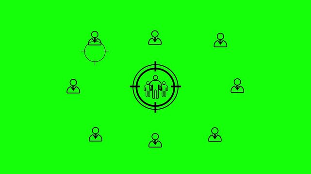 Data analysis for identifying customer groups, refining strategies, and customizing marketing messages on a green background.