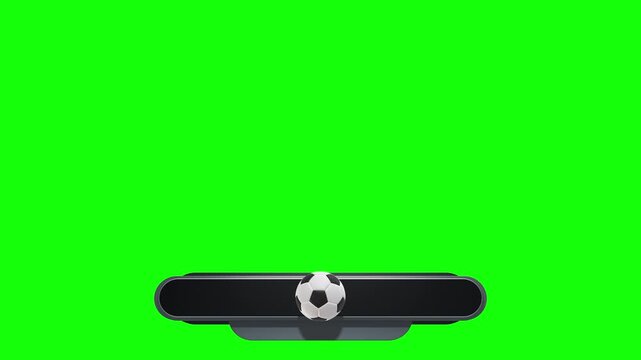 Soccer Scoreboard Lower Third Impact Bounce Reveal Greenscreen Matte 4K