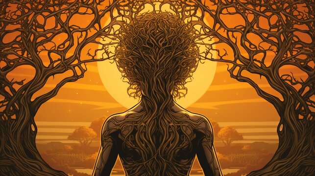 Visual metaphors depicting the transformation from trauma to healing  struggle and resilience