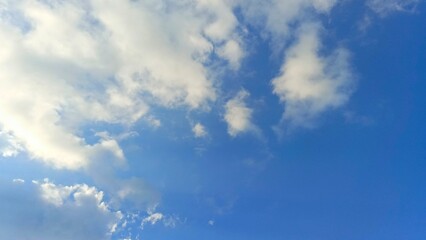 Fototapeta premium Cloudy blue sky background.