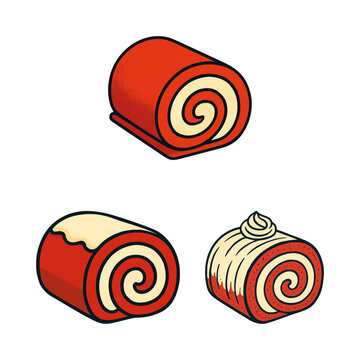 Ilustra&ccedil;&atilde;o vetorial de bolo de rolo