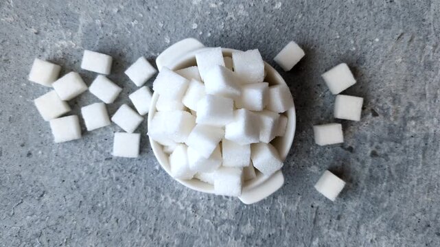 The sugar ban sign as a concept to stop the problem of diabetes and obesity, a call to diet. The sugar ban sign as a background for your design