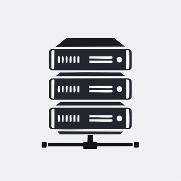 Illustrative icon representing a robust digital server stack, symbolizing data management, network infrastructure, and high-performance computing solutions for modern technology environments