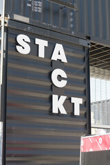 Naklejka premium sign at STACKT market located at 28 Bathurst St, Toronto