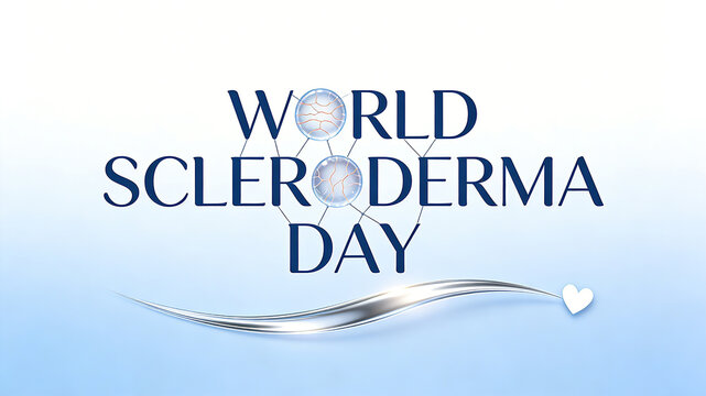Vascular texture and love, representing World Scleroderma Day to convey disease care and medical attention, adapted to health science popularization materials
