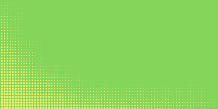 Bright pop art background in green and yellow colors dot haltone retro style, vector illustation full hd