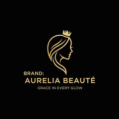Fototapeta premium Aurelia Beaute Beauty Brand Logo Design.