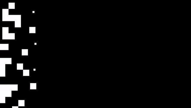 Abstract Pixel Disintegration Transition Animation, Dynamic Digital Fragment Effect with Smooth Motion for Creative Video Editing and Modern Visual Composition in 4K