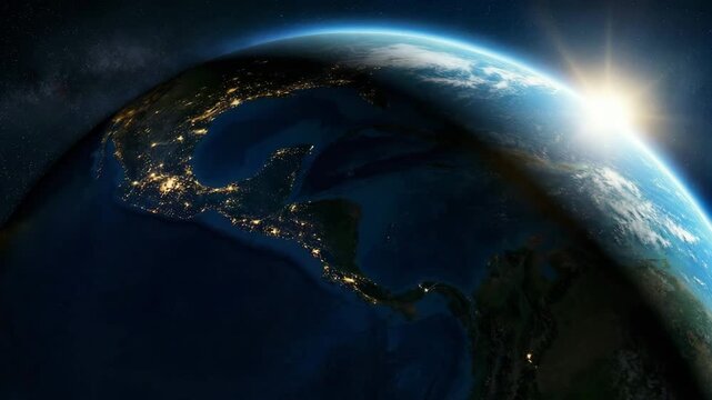 panama canal viewed from space video
