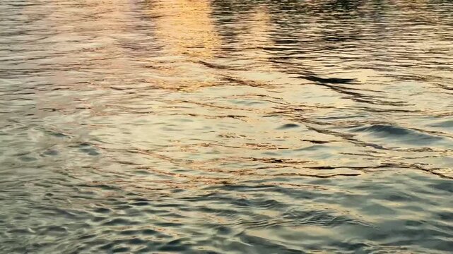 Reflections of light on water from soft waves in flowing water. Backgrounds.  