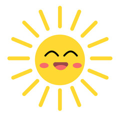 Fototapeta premium happy sun cartoon character