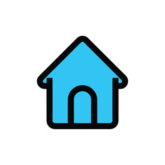 Fototapeta premium Modern Minimalist Home Icon – Clean Thin Line House Symbol, Simple Real Estate UI Vector