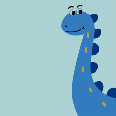 Friendly Cartoon Diplodocus Vector Design for Kids © Zaheer