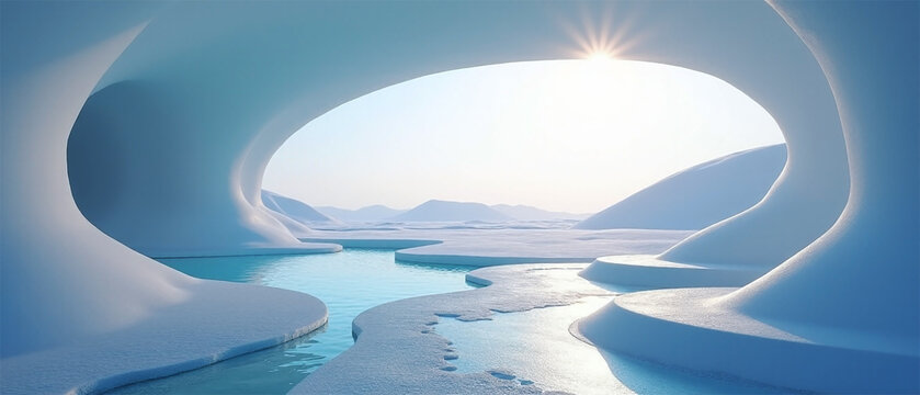 Quiet Frozen Horizon &ndash; Translucent Ice Interior