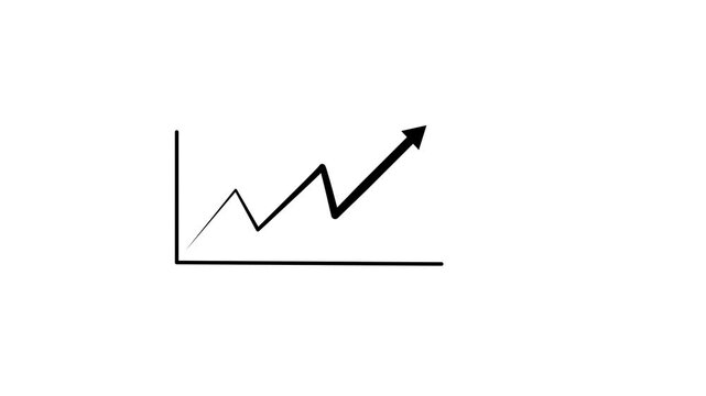 line graph forming upward trend over time