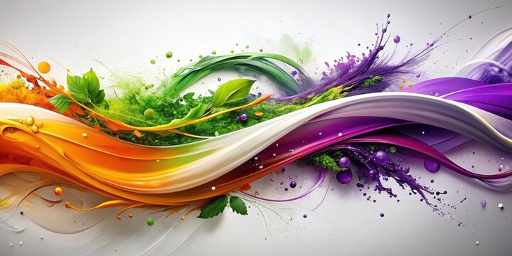 Abstract Swirling Hues of Nature's Vibrant Palette An Artistic Expression of Color and Growth