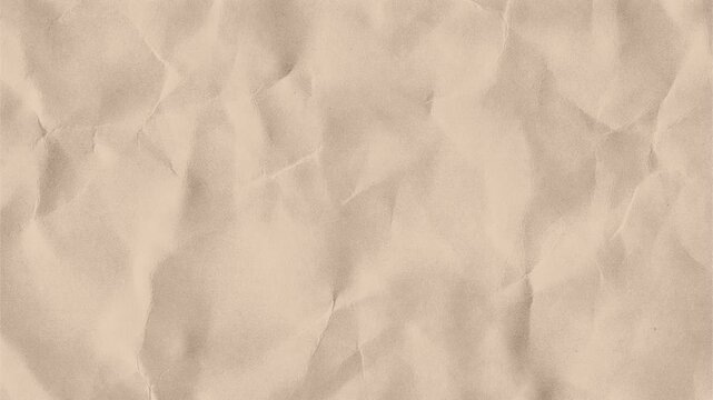 Textured background of crumpled beige paper. Stop Motion Background. Looping in 4K
