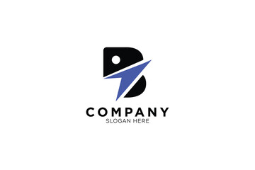 human letter b with business minimalist logo template © Sopon Chandra Roy