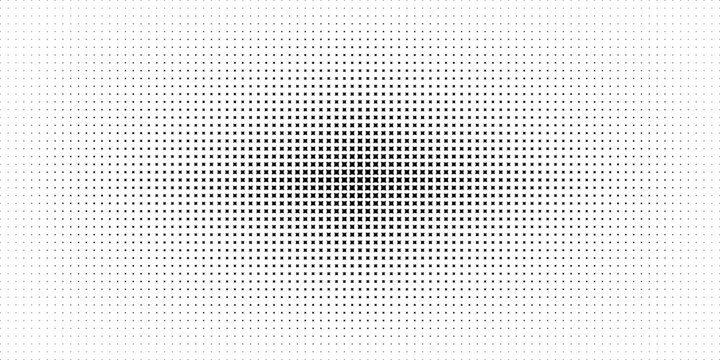 Geometric pattern of black diamonds on a white background.Seamless in one direction.Long fade out.The radial transformation method.