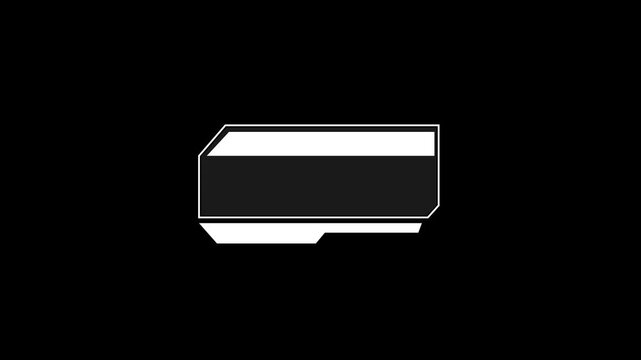 Futuristic sci-fi interface with gray blocks. Geometric futuristic sci-fi interface. Digital futuristic sci-fi interface for data layout and technology system visuals.