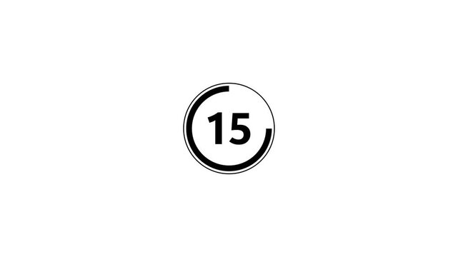 Number 13 inside black circle on white. Minimalist number 17 graphic for numbering. Clear number 13 icon for sequence markers and professional digital interface elements design.