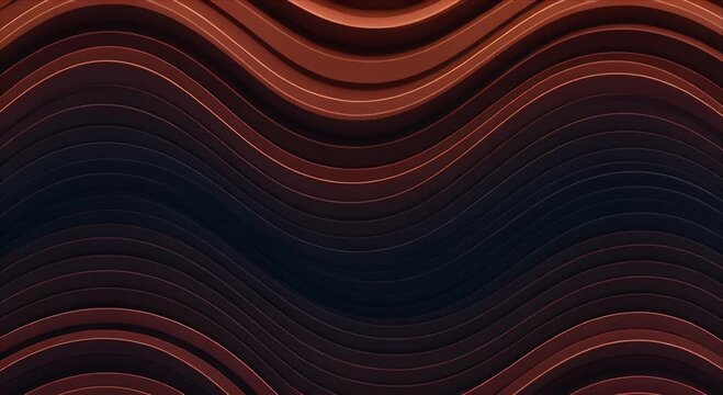 Abstract wave background with looping red and black layer pattern, modern dark flowing lines and wavy texture for seamless digital banner design