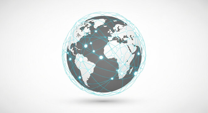 Digital Globe Network Connection Global Communication Technology.