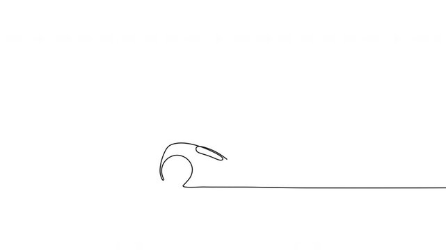 Continuous One-Line Drawing Animation - Vacuum Cleaner Vector Design
