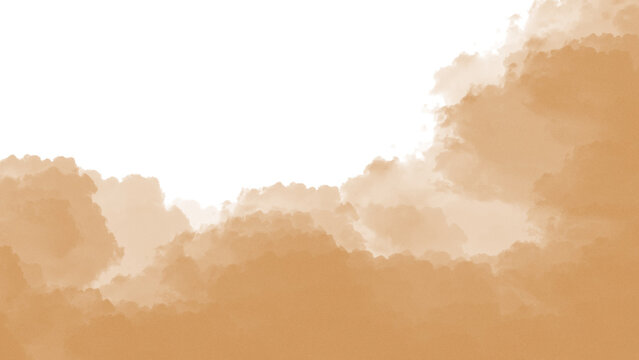Dust cloud with sepia tone on transparent background high-quality professional detailed modern
