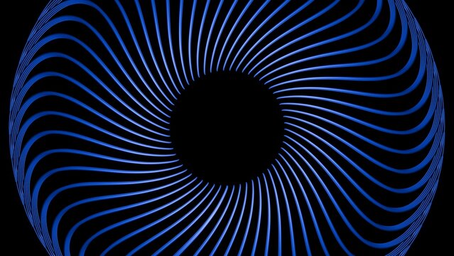 Close Up Blue Spiral Lines Abstract Curve Pattern Futuristic Technology Background