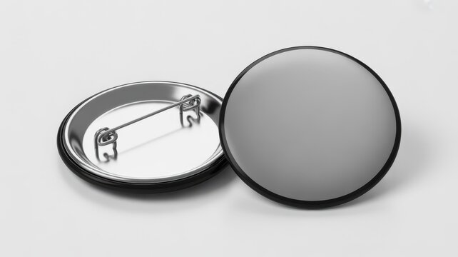 A pin back button with its backing