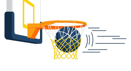 Basketball Hoop With Ball Scoring Net Shot © Arif