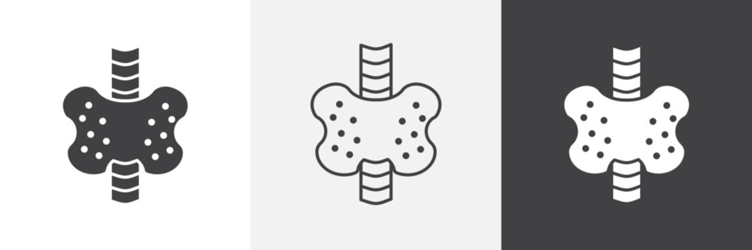 Thyroid icon element for design projects and web designs