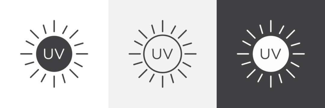 UV icon element for design projects and web designs