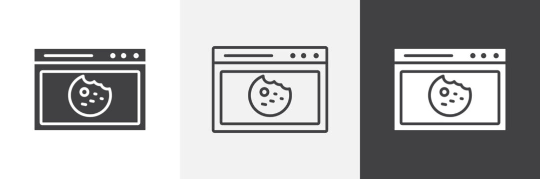 web Cookies icon element for design projects and web designs