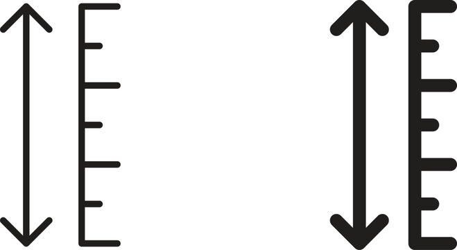 Adjustable height icon for social media, app, and web design. Vector illustration.