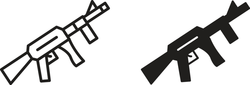 Automatic Gun icon for social media, app, and web design. Vector illustration.
