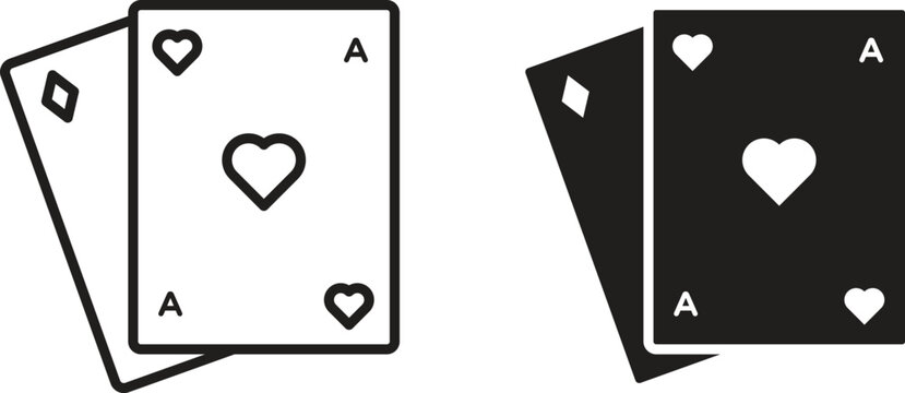 Baccarat icon for social media, app, and web design. Vector illustration.