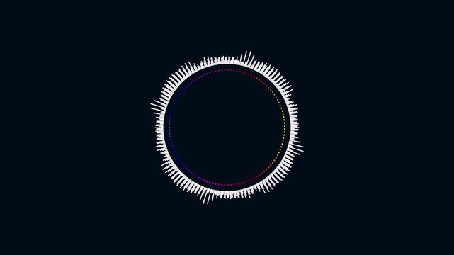 abstract music sound wave or audio wavefrom isolated on black background.Line digital minimalist voice and symbol technology.