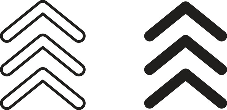 Chevrons icon for social media, app, and web design. Vector illustration.
