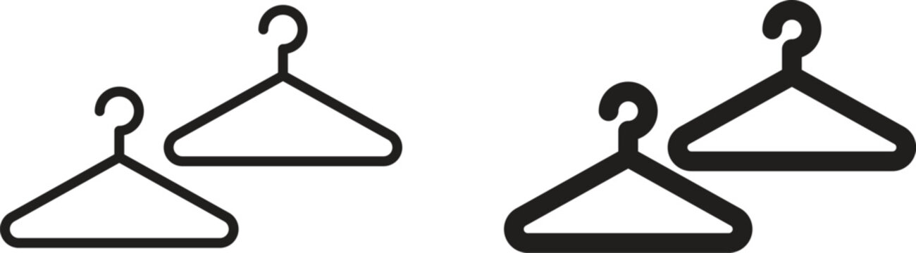 Clothes hanger icon for social media, app, and web design. Vector illustration.